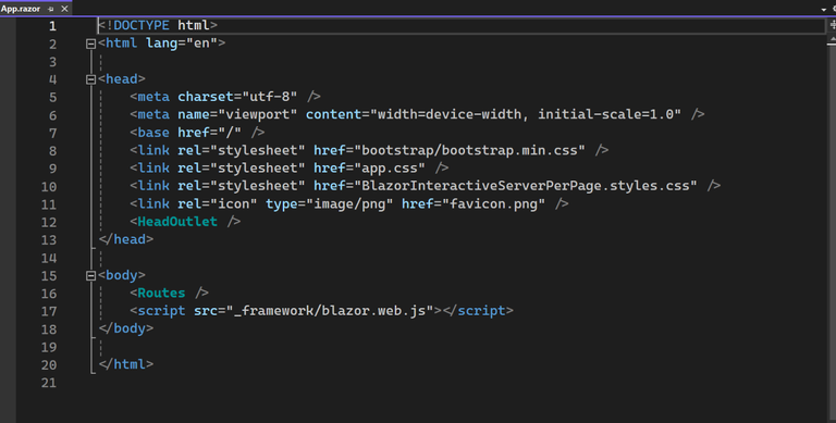 App.razor - Interactive Server Per Page/Component
