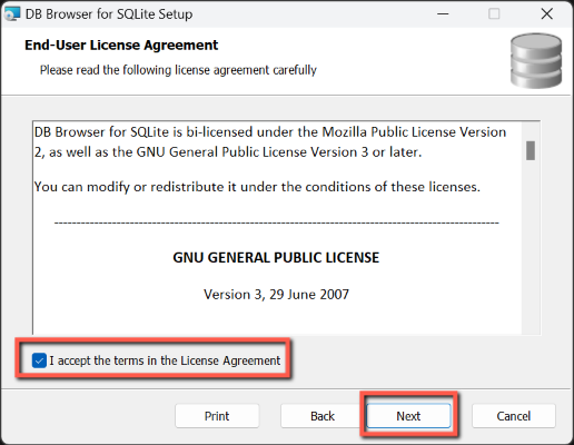 Install DB Browser for SQLite
