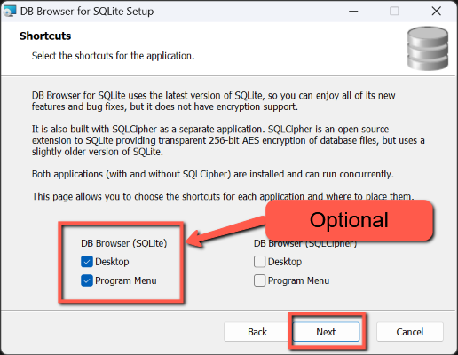 Install DB Browser for SQLite