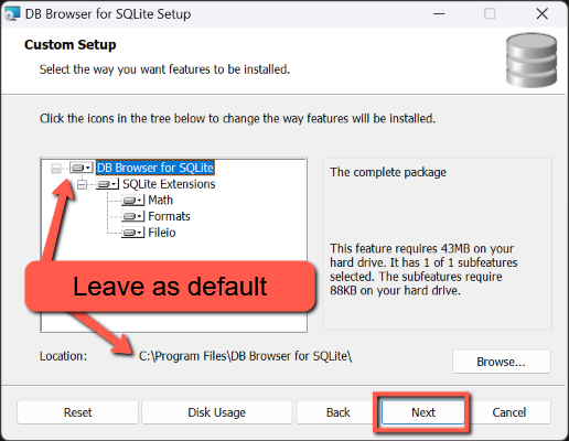 Install DB Browser for SQLite