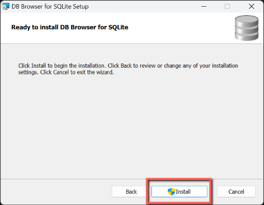 Install DB Browser for SQLite