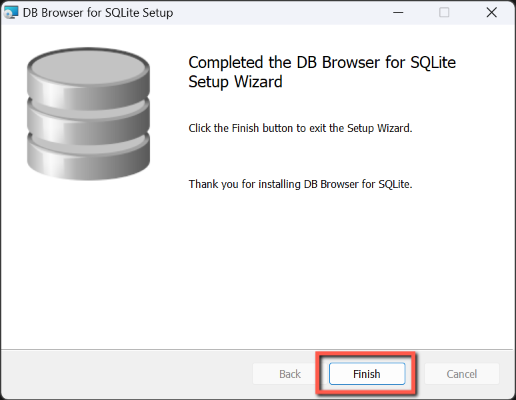 Install DB Browser for SQLite