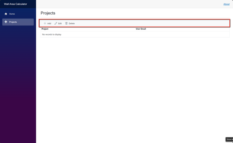 Toolbar Screen shot