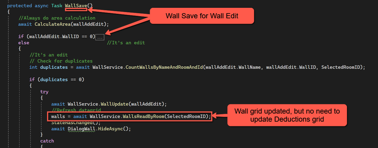 Wall Save for wall edit